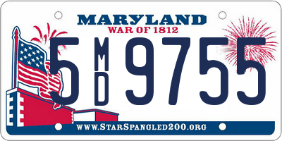 MD license plate 5MD9755