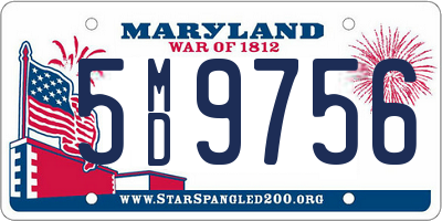 MD license plate 5MD9756