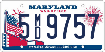 MD license plate 5MD9757