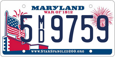 MD license plate 5MD9759