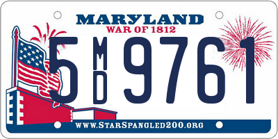 MD license plate 5MD9761