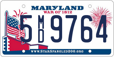 MD license plate 5MD9764