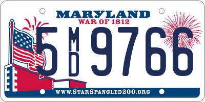 MD license plate 5MD9766