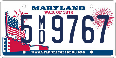 MD license plate 5MD9767