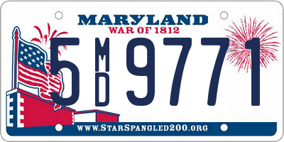 MD license plate 5MD9771