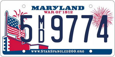 MD license plate 5MD9774