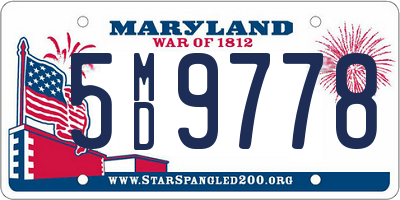 MD license plate 5MD9778