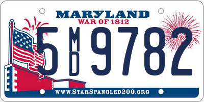 MD license plate 5MD9782