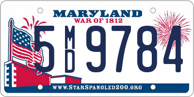 MD license plate 5MD9784