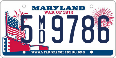 MD license plate 5MD9786