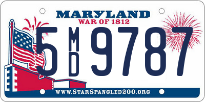 MD license plate 5MD9787