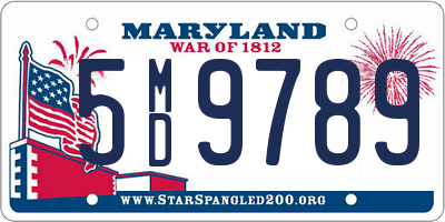 MD license plate 5MD9789