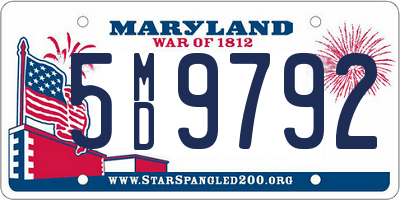 MD license plate 5MD9792