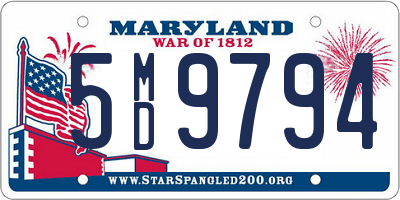 MD license plate 5MD9794