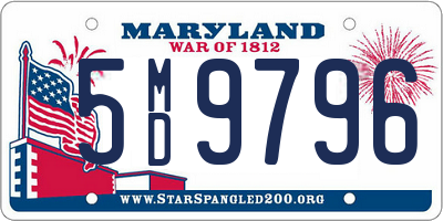 MD license plate 5MD9796