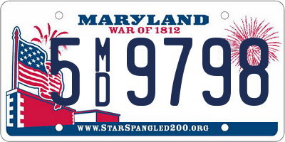 MD license plate 5MD9798