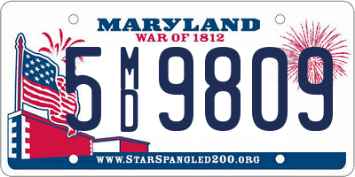 MD license plate 5MD9809