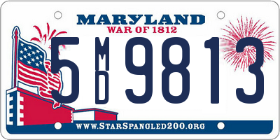 MD license plate 5MD9813