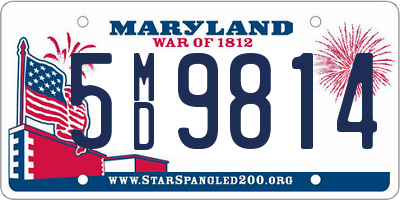 MD license plate 5MD9814