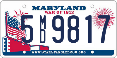 MD license plate 5MD9817