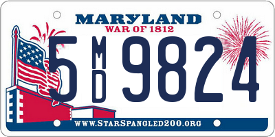 MD license plate 5MD9824