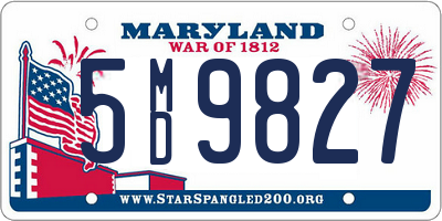 MD license plate 5MD9827