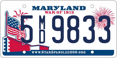 MD license plate 5MD9833