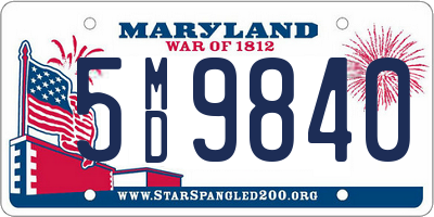 MD license plate 5MD9840