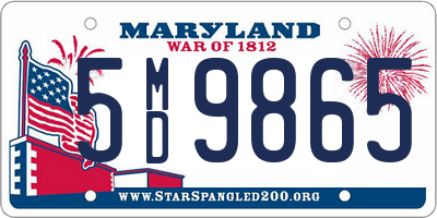 MD license plate 5MD9865