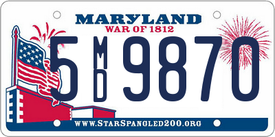 MD license plate 5MD9870