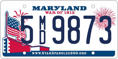 MD license plate 5MD9873