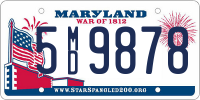 MD license plate 5MD9878