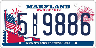 MD license plate 5MD9886