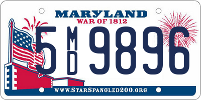 MD license plate 5MD9896