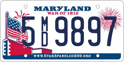 MD license plate 5MD9897