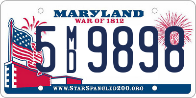 MD license plate 5MD9898