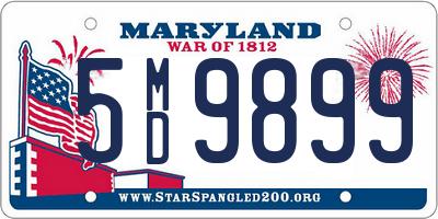 MD license plate 5MD9899