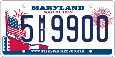 MD license plate 5MD9900