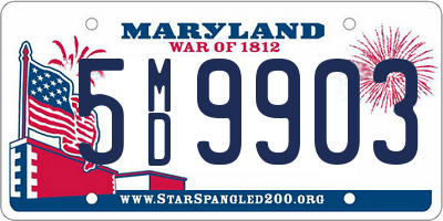 MD license plate 5MD9903