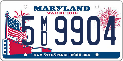 MD license plate 5MD9904