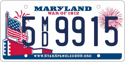 MD license plate 5MD9915