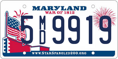 MD license plate 5MD9919