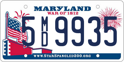 MD license plate 5MD9935