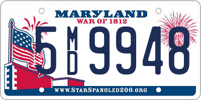 MD license plate 5MD9948