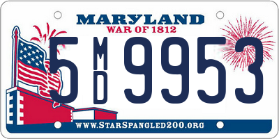 MD license plate 5MD9953