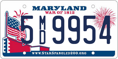 MD license plate 5MD9954