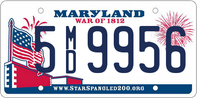 MD license plate 5MD9956