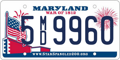 MD license plate 5MD9960