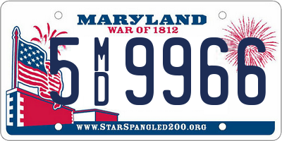 MD license plate 5MD9966