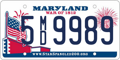 MD license plate 5MD9989